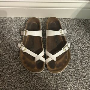 Women’s White Birkenstock Sandals